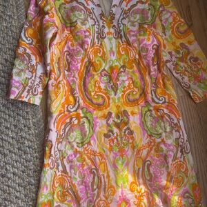 J. Crew Caftan dress size 6 palm beach EUC! Vintage cover up not outlet!!!